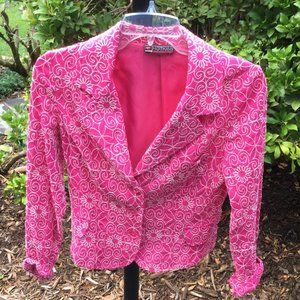 Hotkiss White Embroider on Pink Jacket